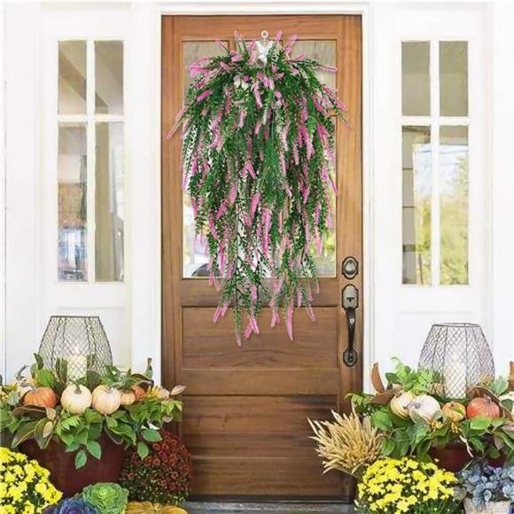 6Pcs (Each 30.7'')Artificial Lavender Bouquet Fake Hanging Vines Plants for Door - Picture 2 of 7